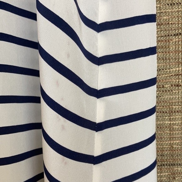 Theory white and black stripes silk tank top - Picture 3 of 5